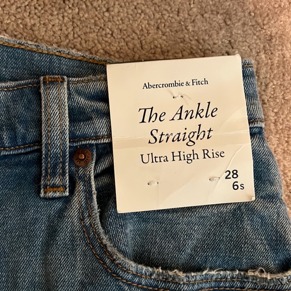 Abercrombie and fitch the ankle straight ultra high rise jeans size 28 short - Picture 2 of 4